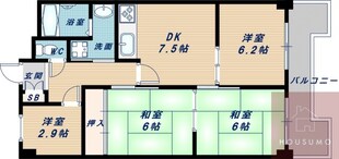 エクセレントトーシン東豊中の物件間取画像